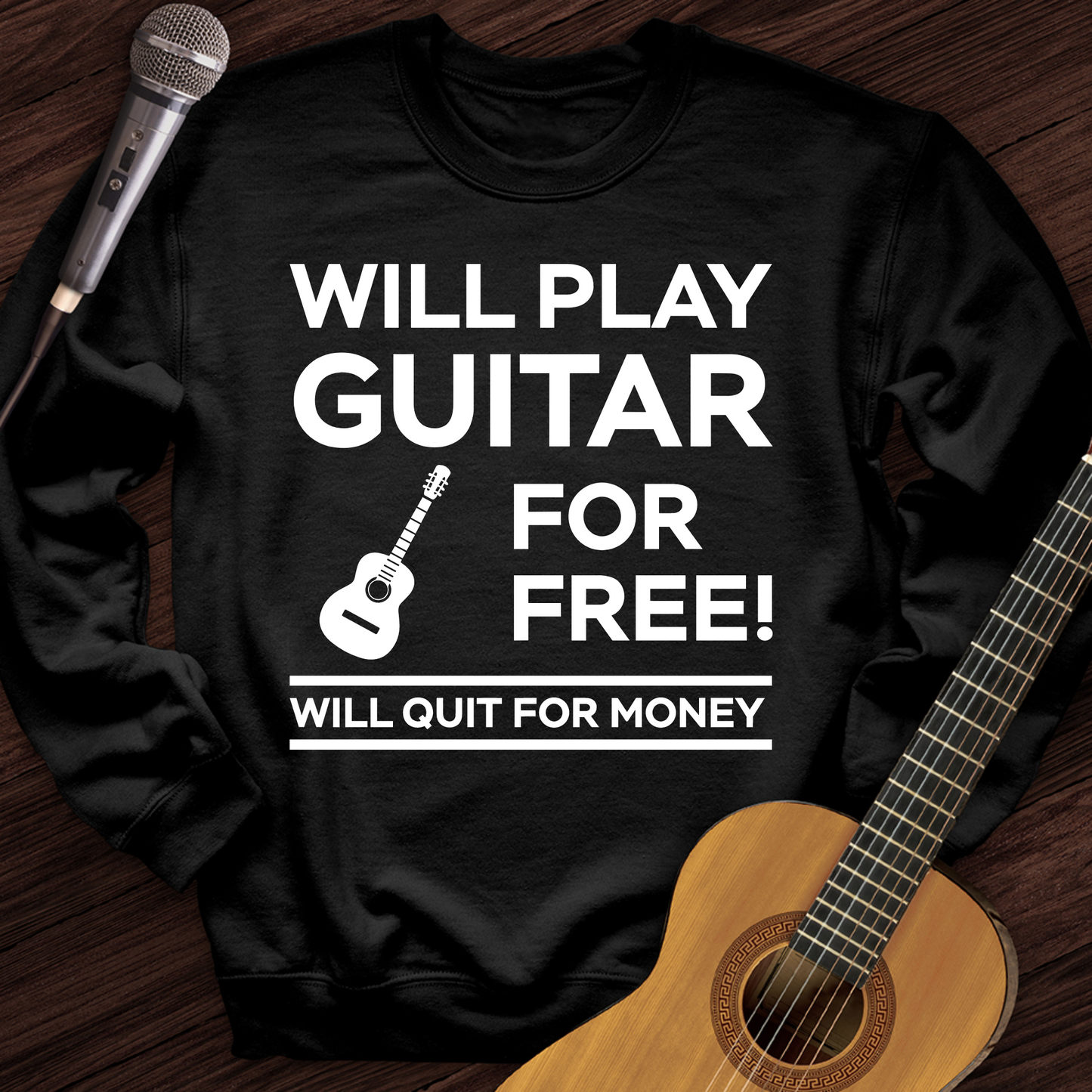 Play Guitar For Free Crewneck