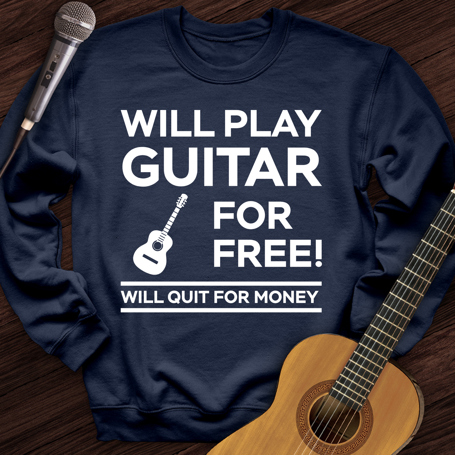 Play Guitar For Free Crewneck