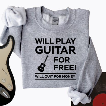 Play Guitar For Free Crewneck