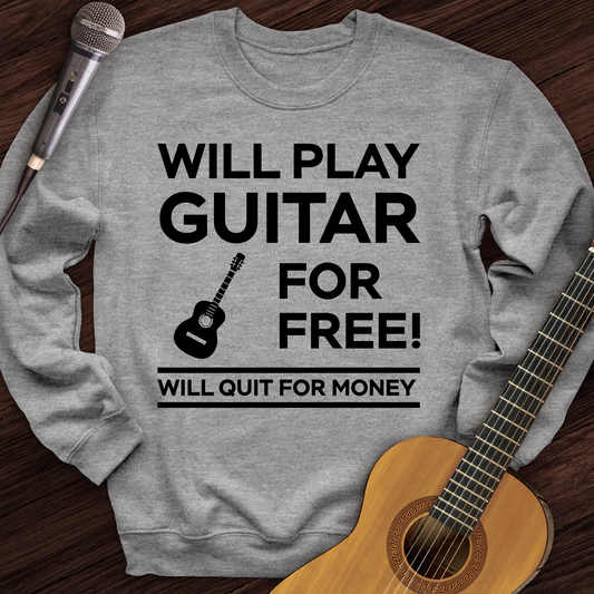 Play Guitar For Free Crewneck