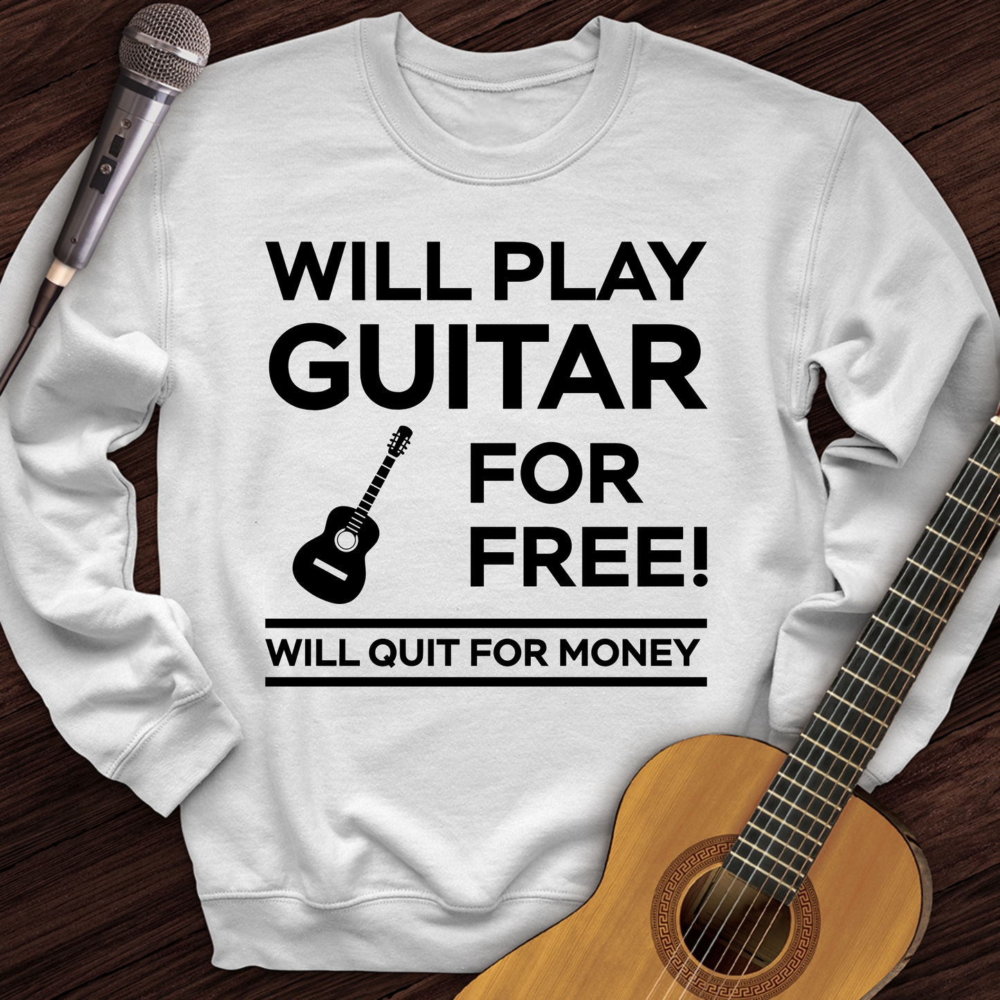 Play Guitar For Free Crewneck