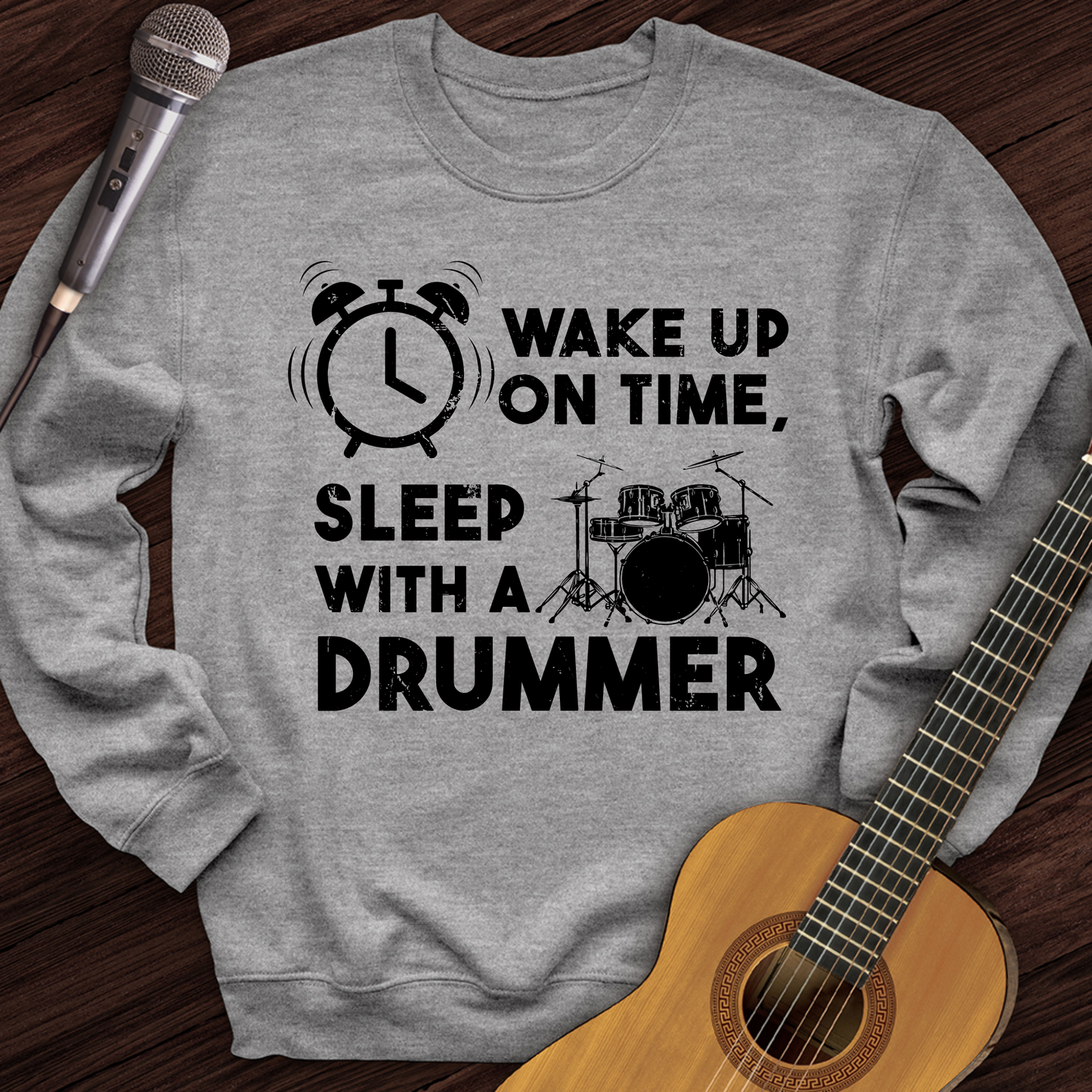 Wake Up On Time Crewneck