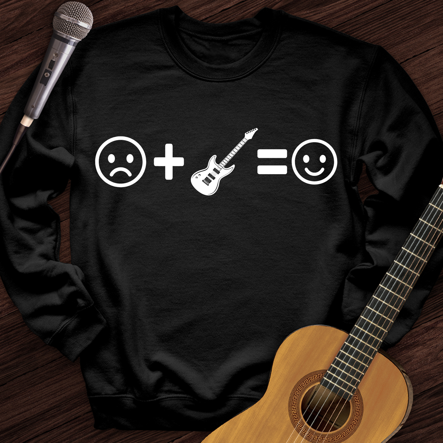 Electric Guitar Makes Me Happy Crewneck