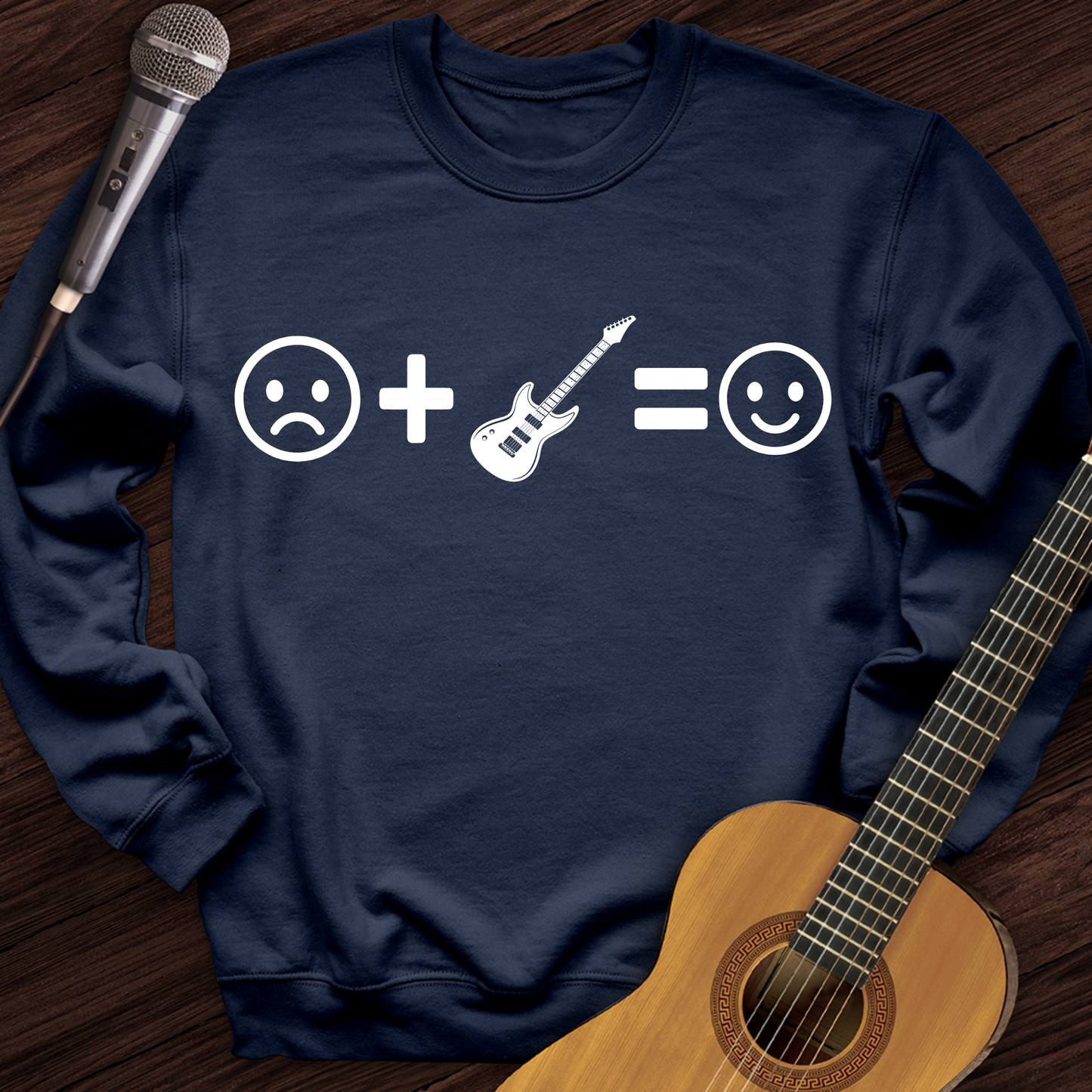 Electric Guitar Makes Me Happy Crewneck