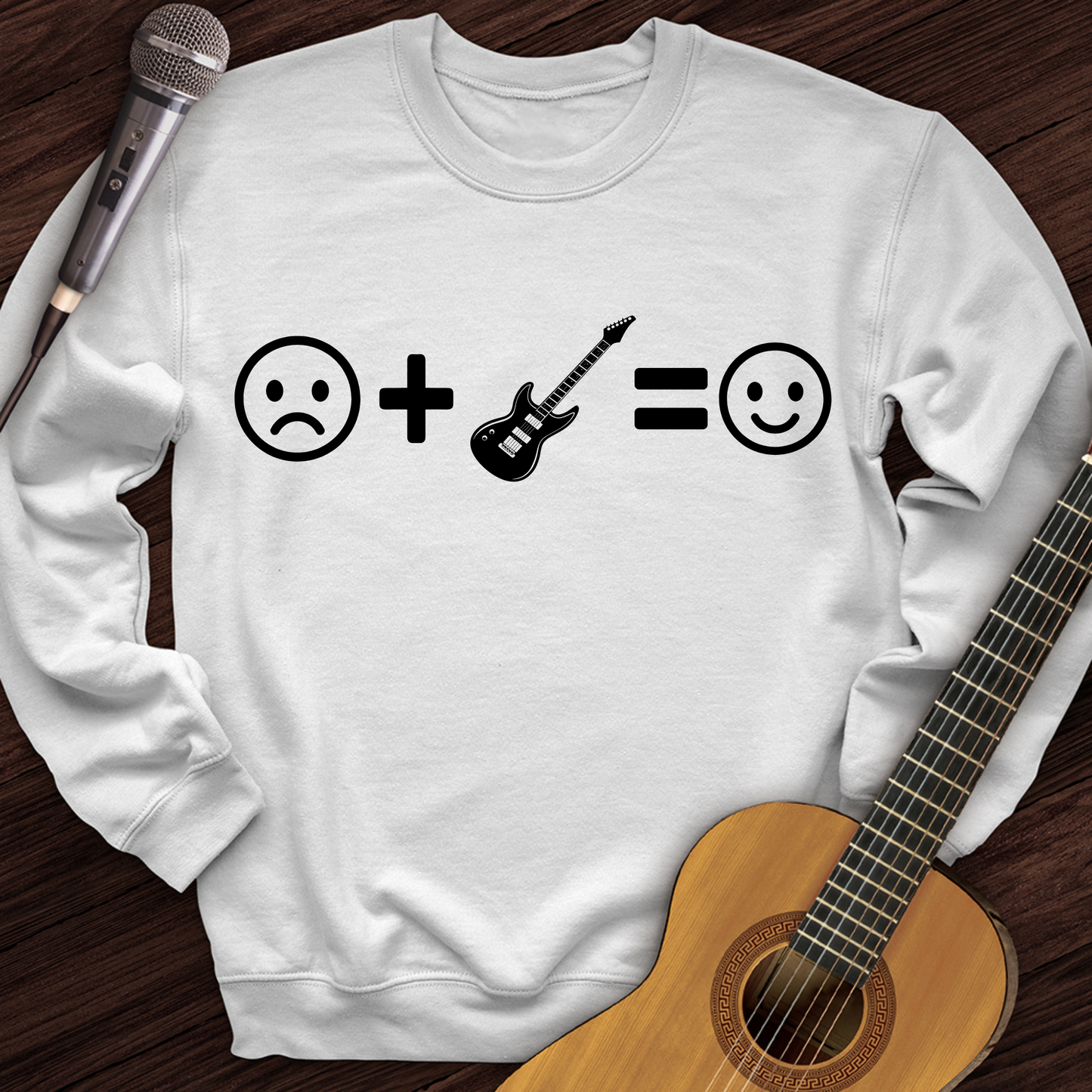 Electric Guitar Makes Me Happy Crewneck