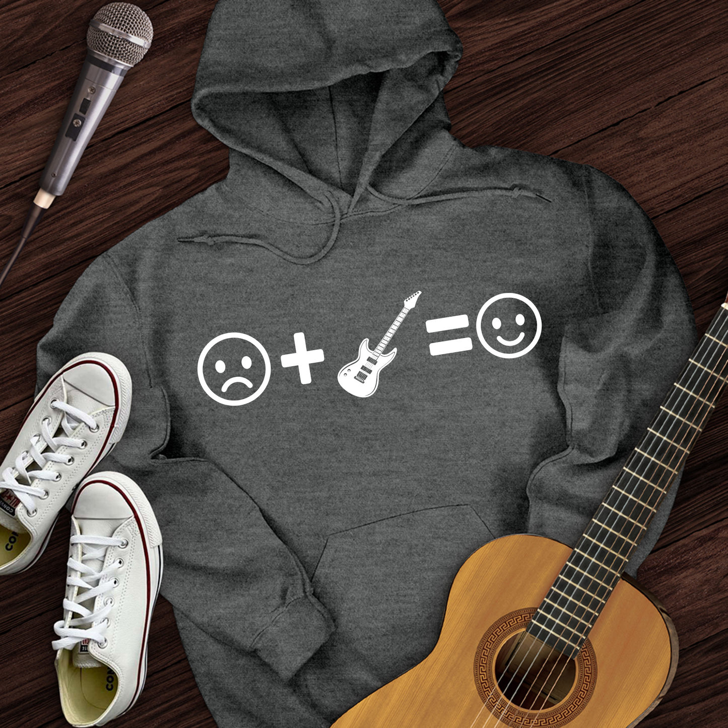 Electric Guitar Makes Me Happy Hoodie