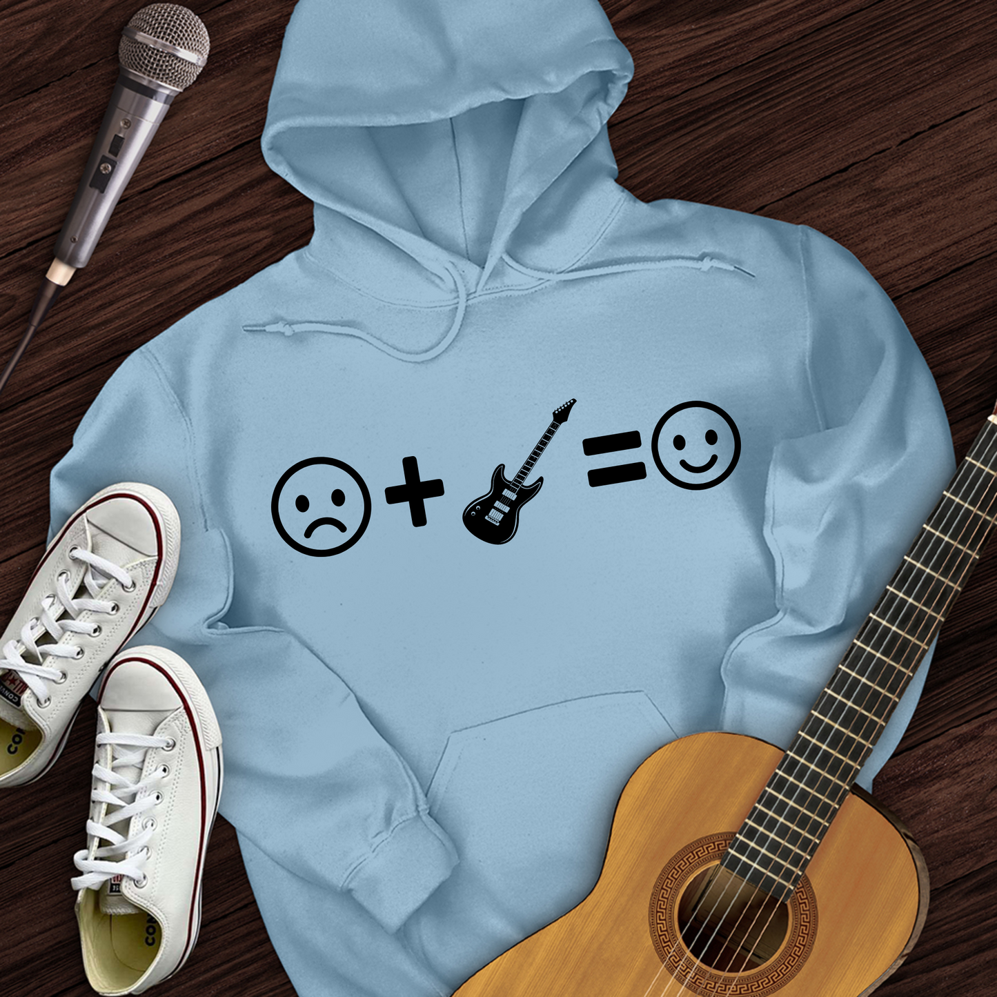 Electric Guitar Makes Me Happy Hoodie