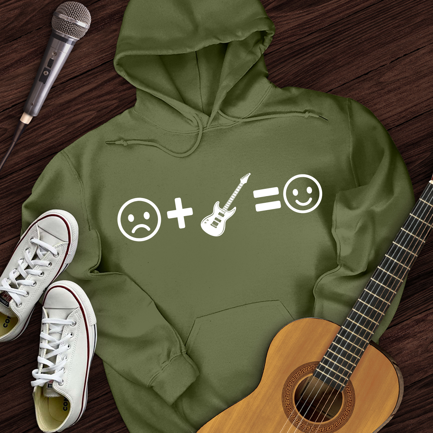 Electric Guitar Makes Me Happy Hoodie