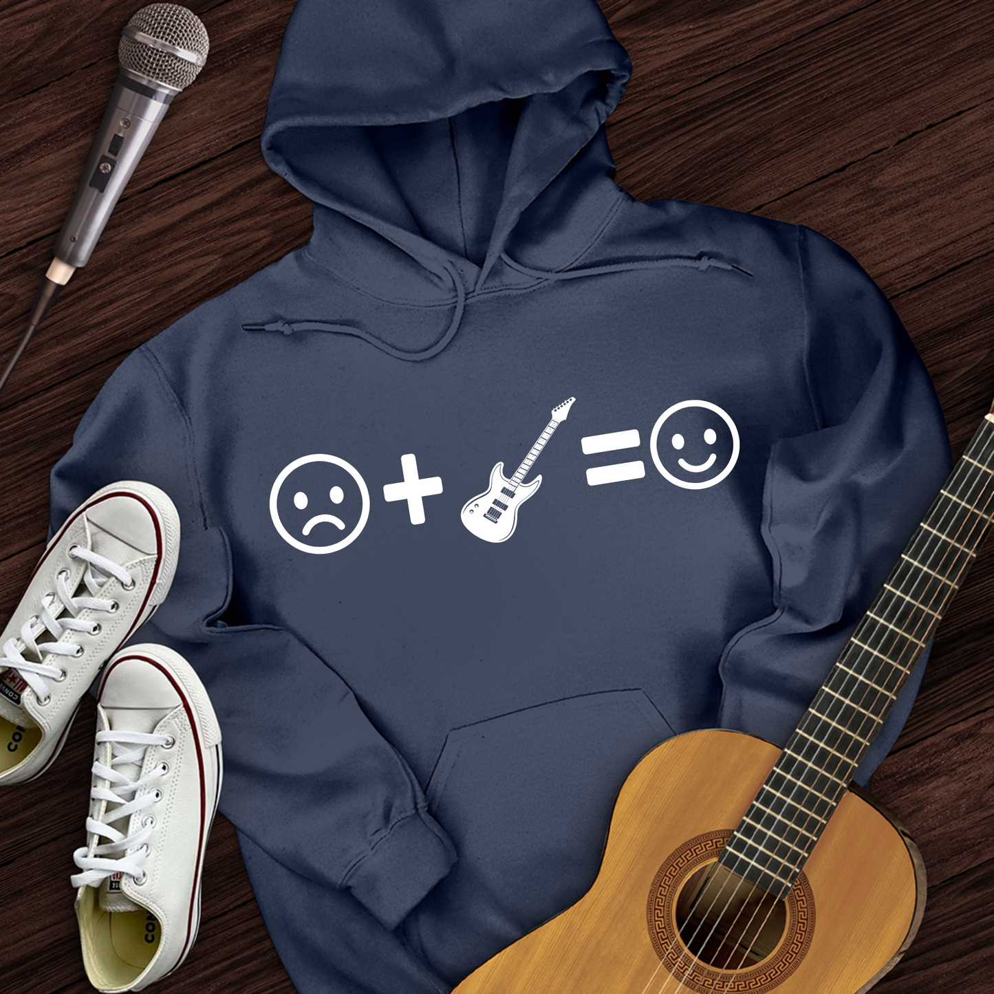 Electric Guitar Makes Me Happy Hoodie