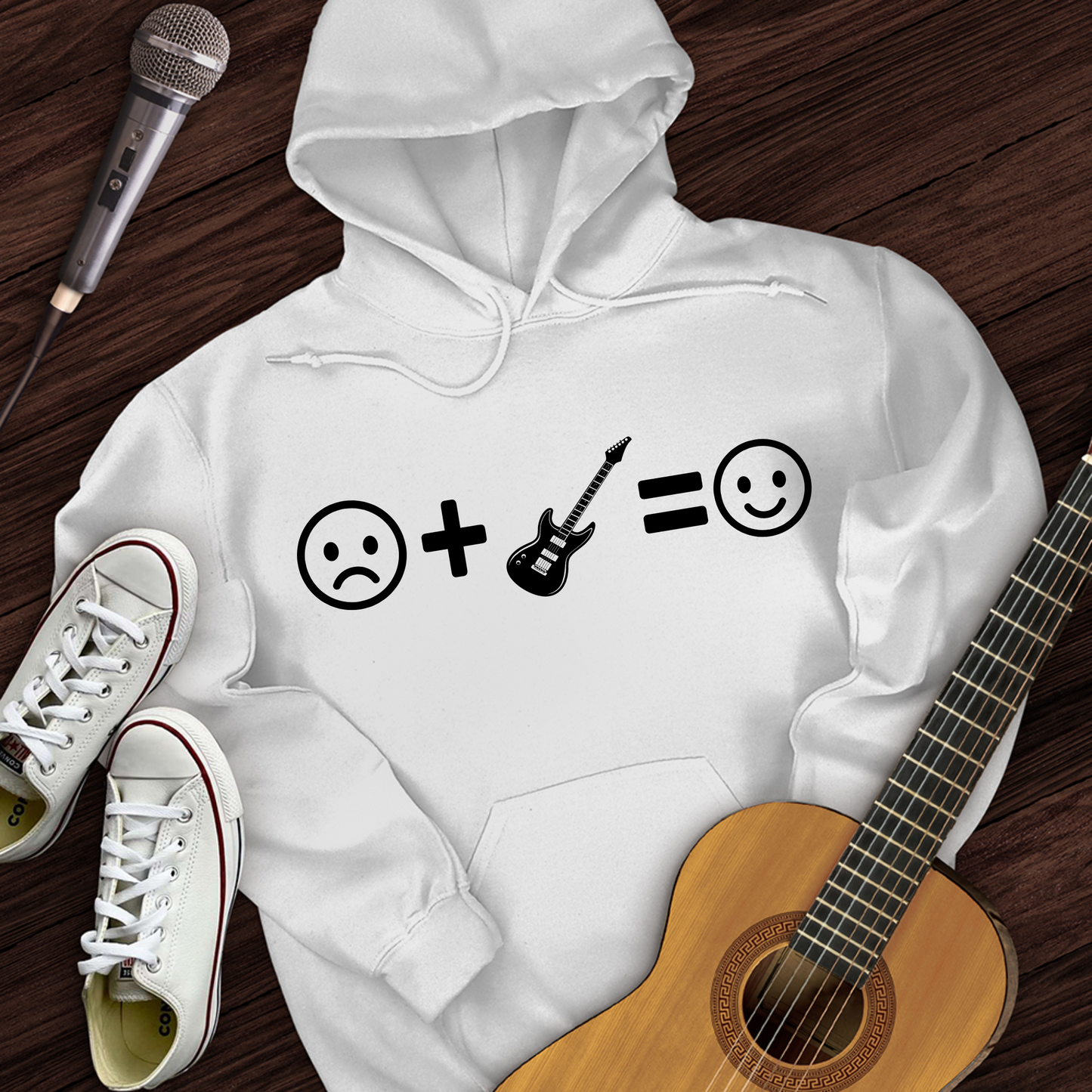 Electric Guitar Makes Me Happy Hoodie