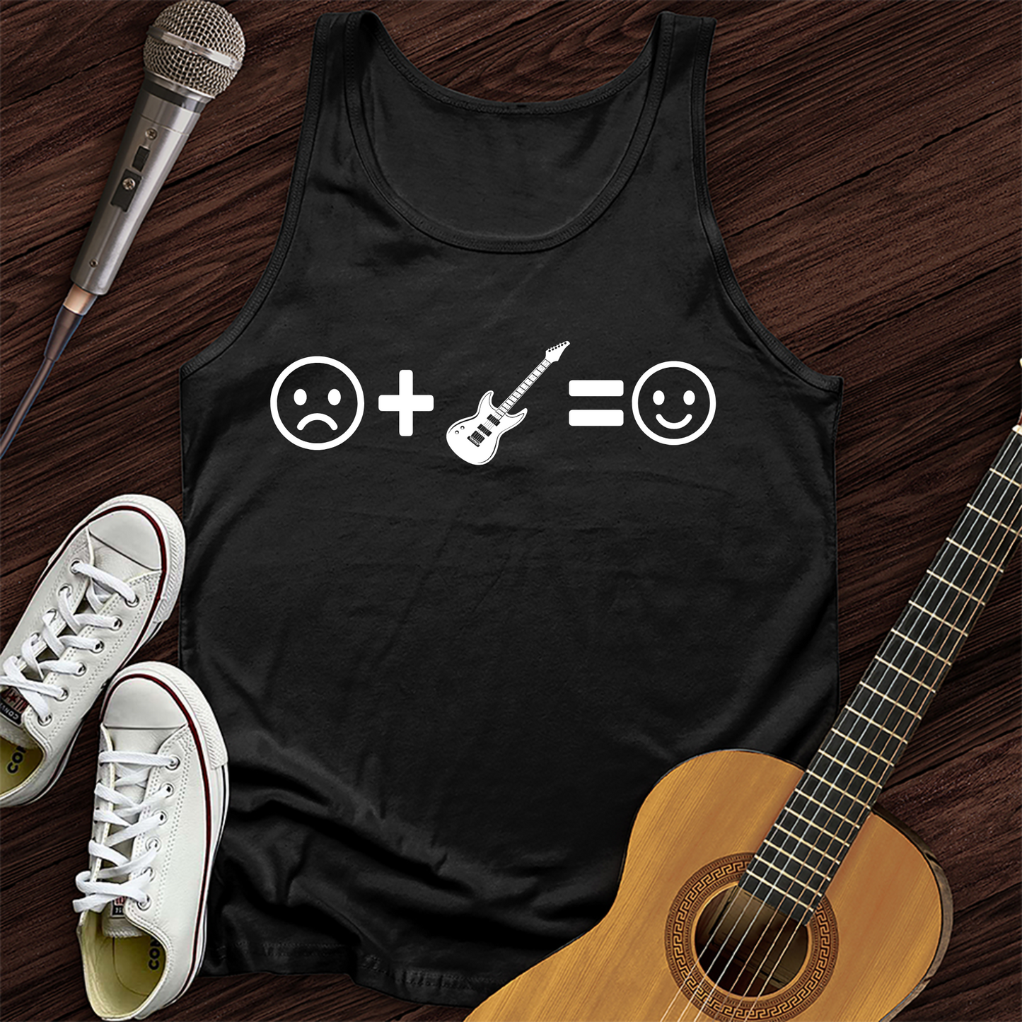 Electric Guitar Makes Me Happy Tank Top