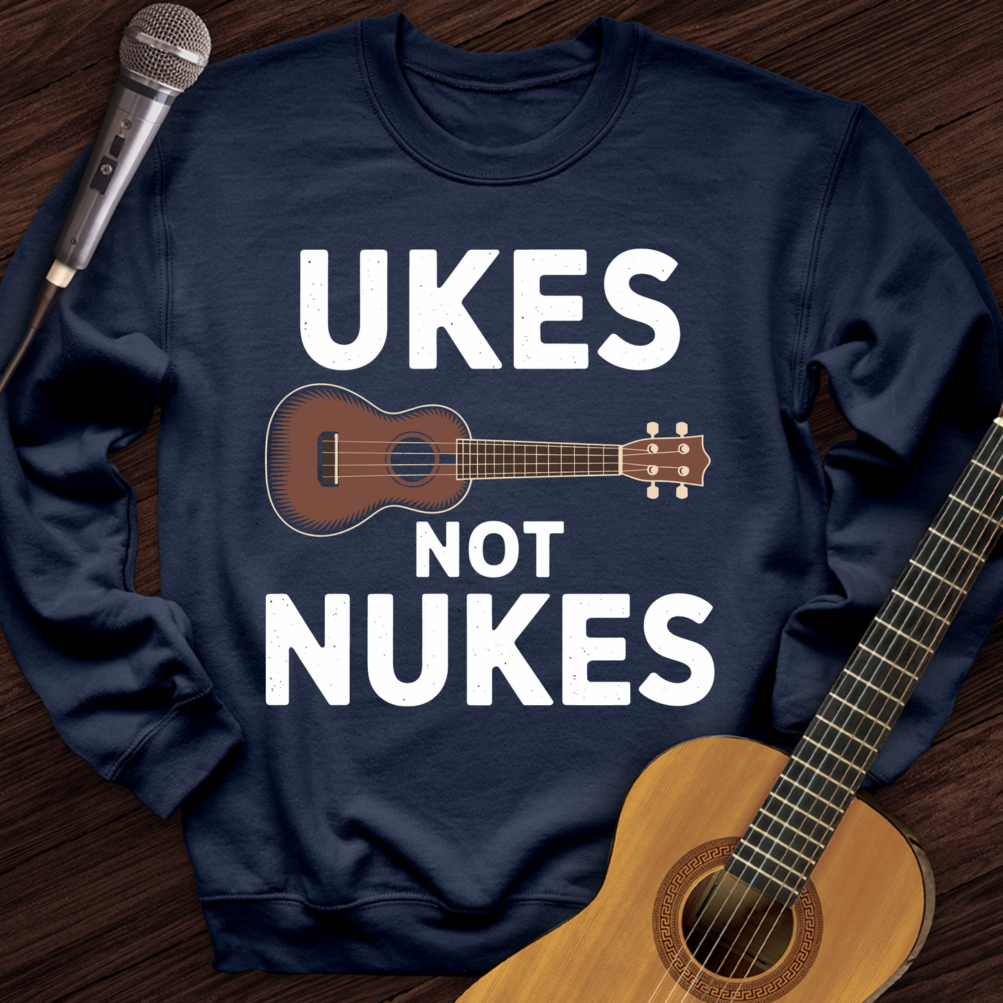 Ukes Not Nukes Crewneck