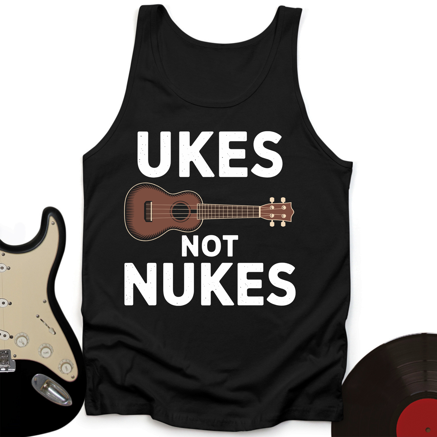Ukes Not Nukes Tank Top