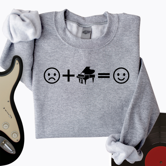 Piano Makes Me Happy Crewneck