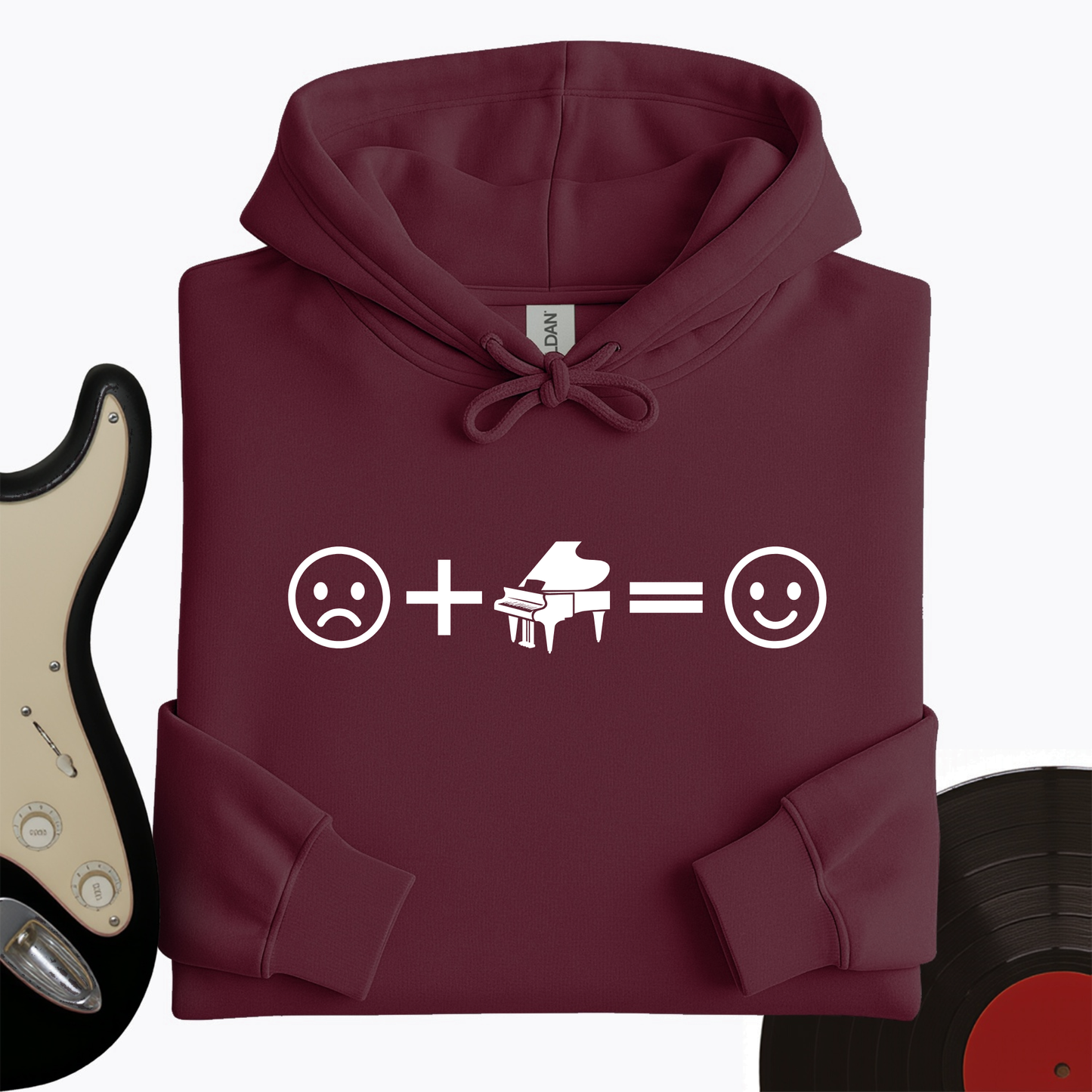 Piano Makes Me Happy Hoodie