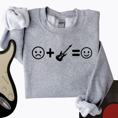 Electric Guitar Makes Me Happy Crewneck