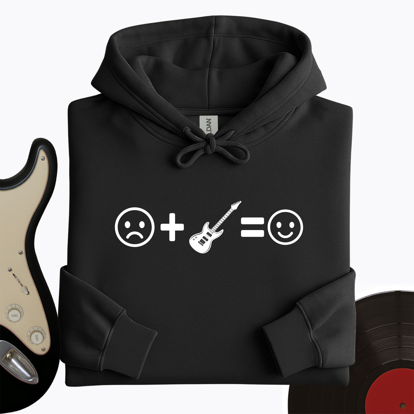 Electric Guitar Makes Me Happy Hoodie