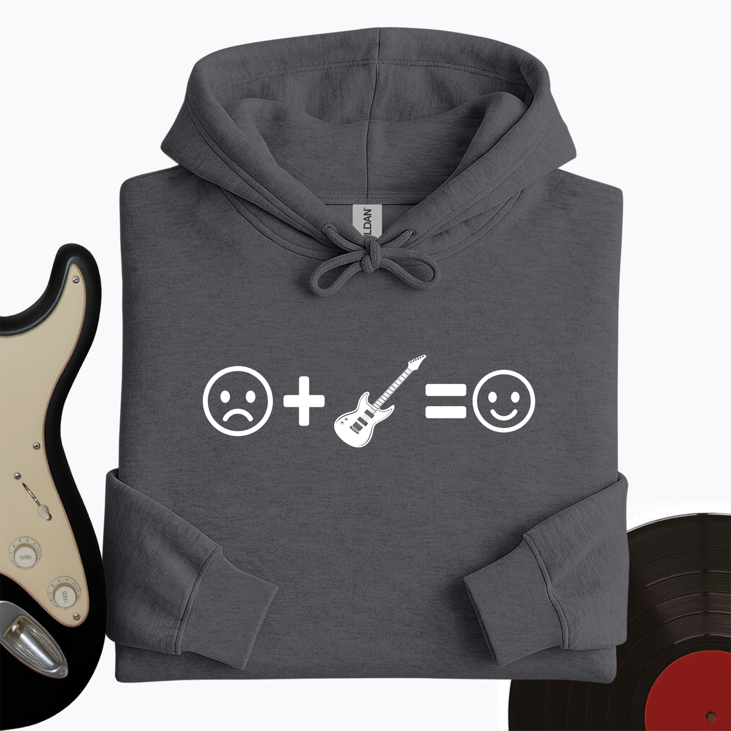 Electric Guitar Makes Me Happy Hoodie