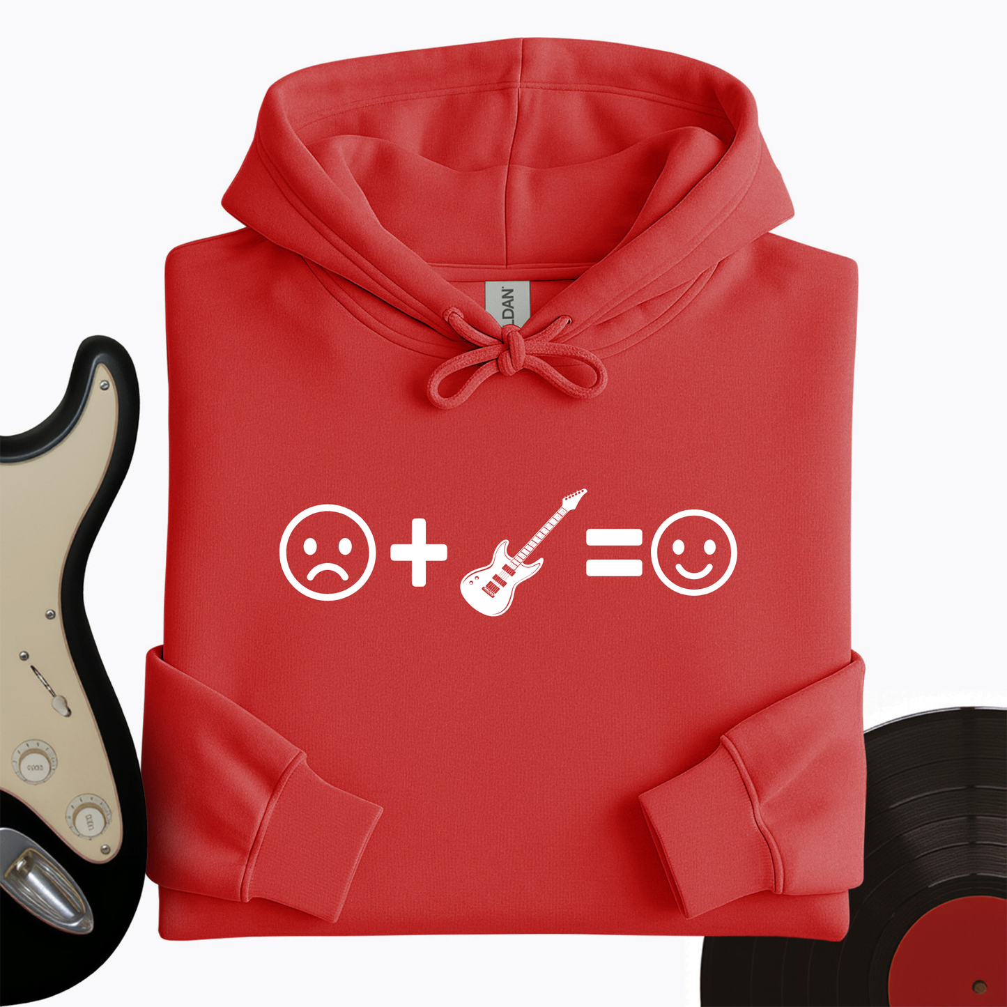Electric Guitar Makes Me Happy Hoodie