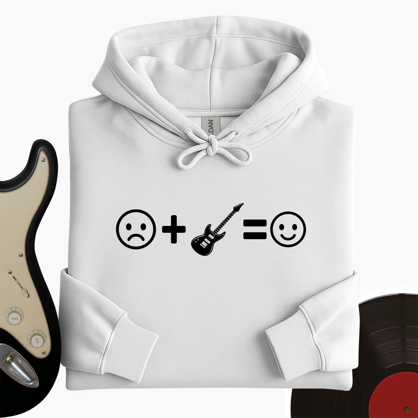 Electric Guitar Makes Me Happy Hoodie