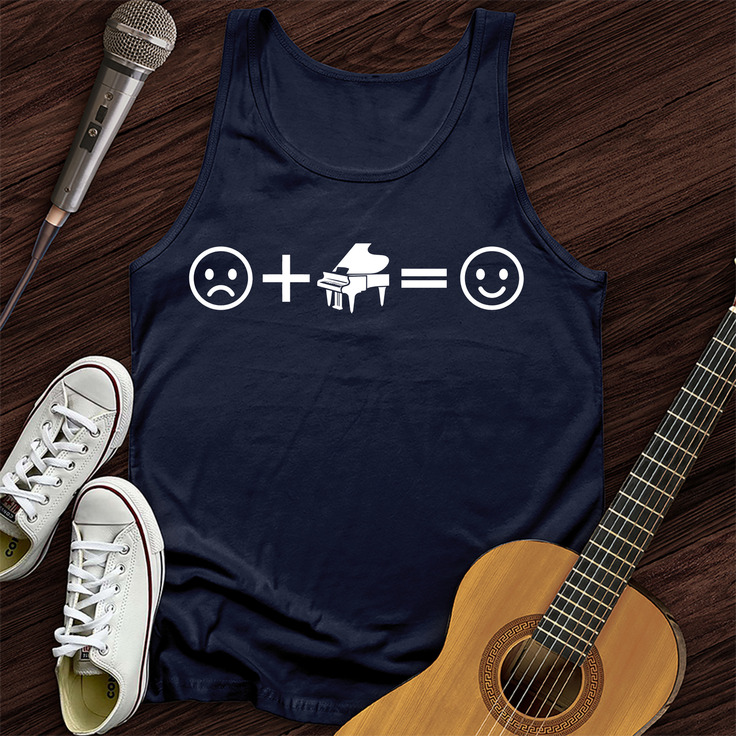 Piano Makes Me Happy Tank Top