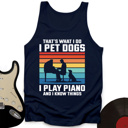 I Pet Dogs With Piano Tank Top