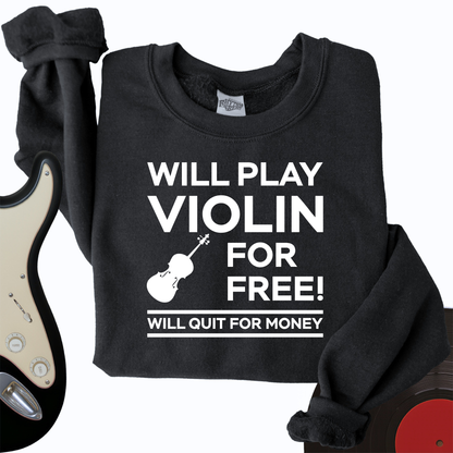 Play Violin For Free Crewneck