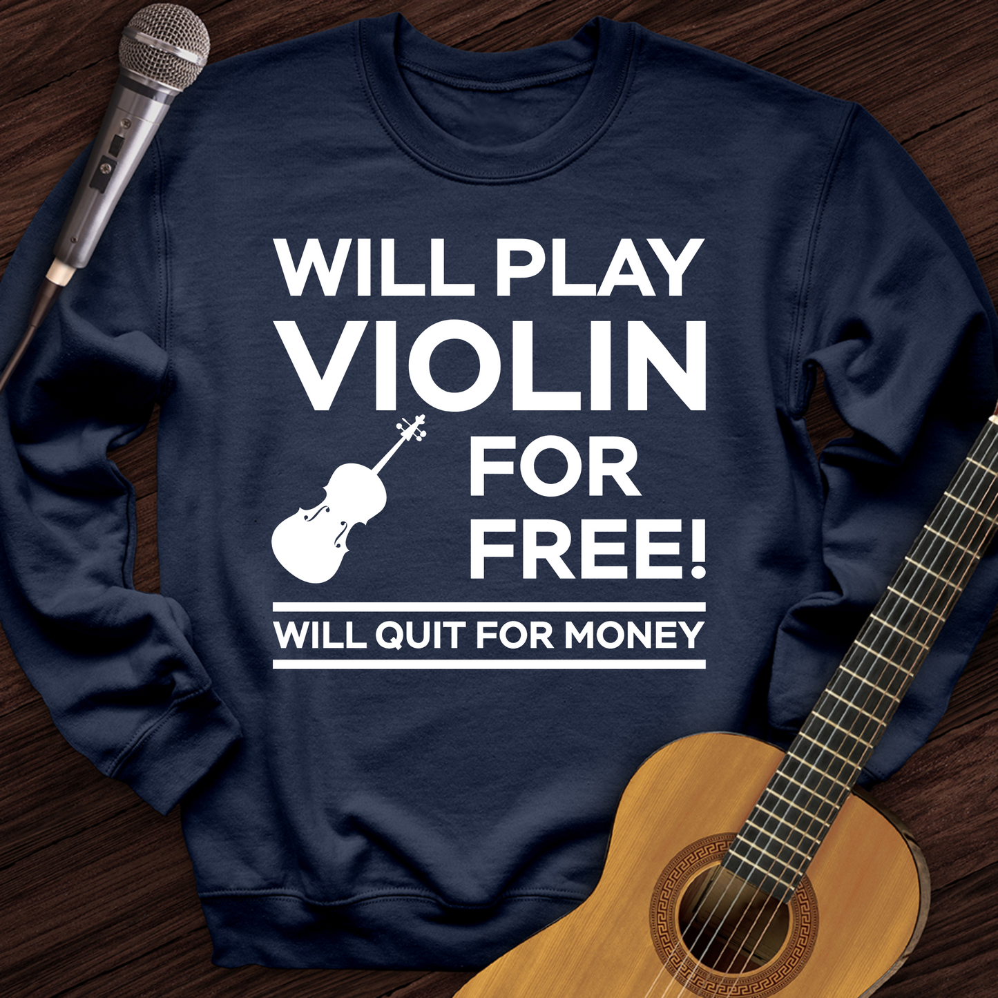 Play Violin For Free Crewneck