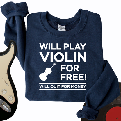 Play Violin For Free Crewneck