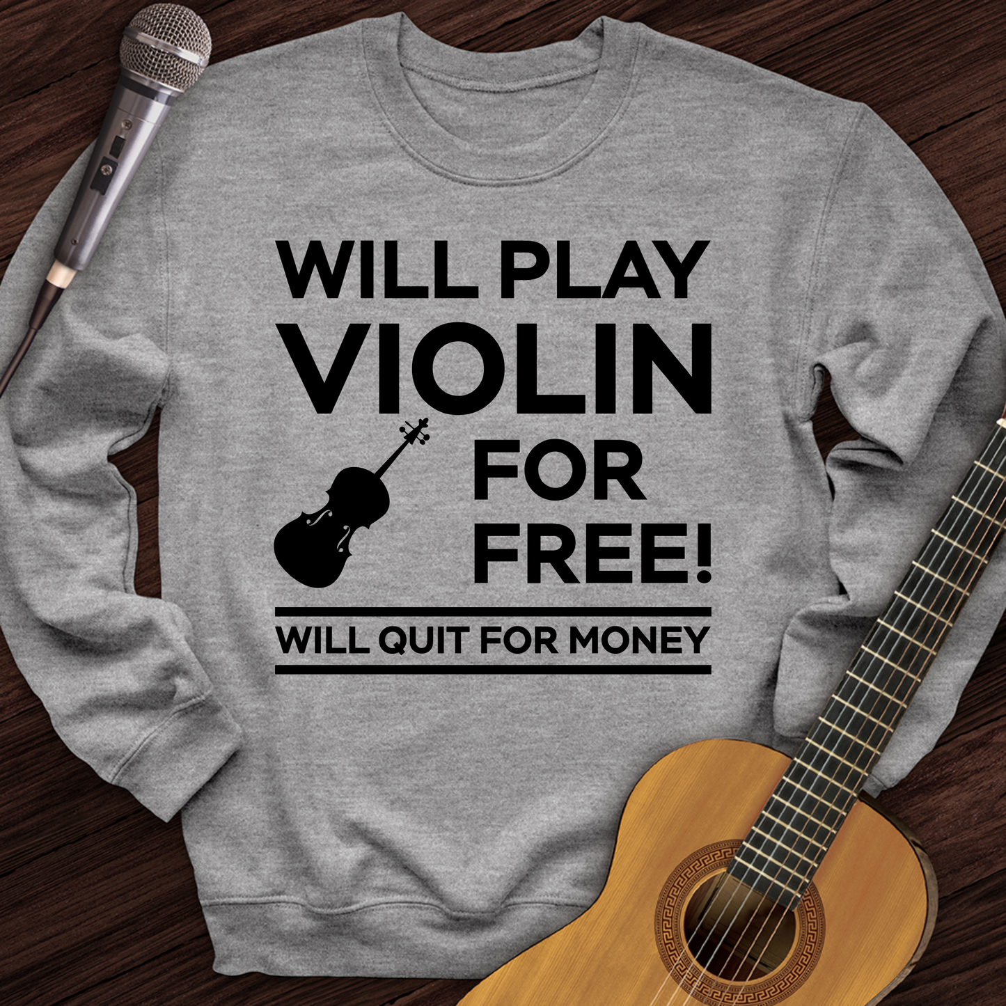 Play Violin For Free Crewneck