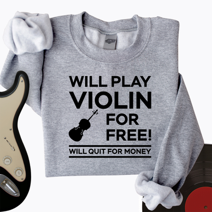 Play Violin For Free Crewneck