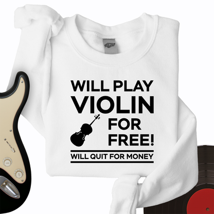 Play Violin For Free Crewneck