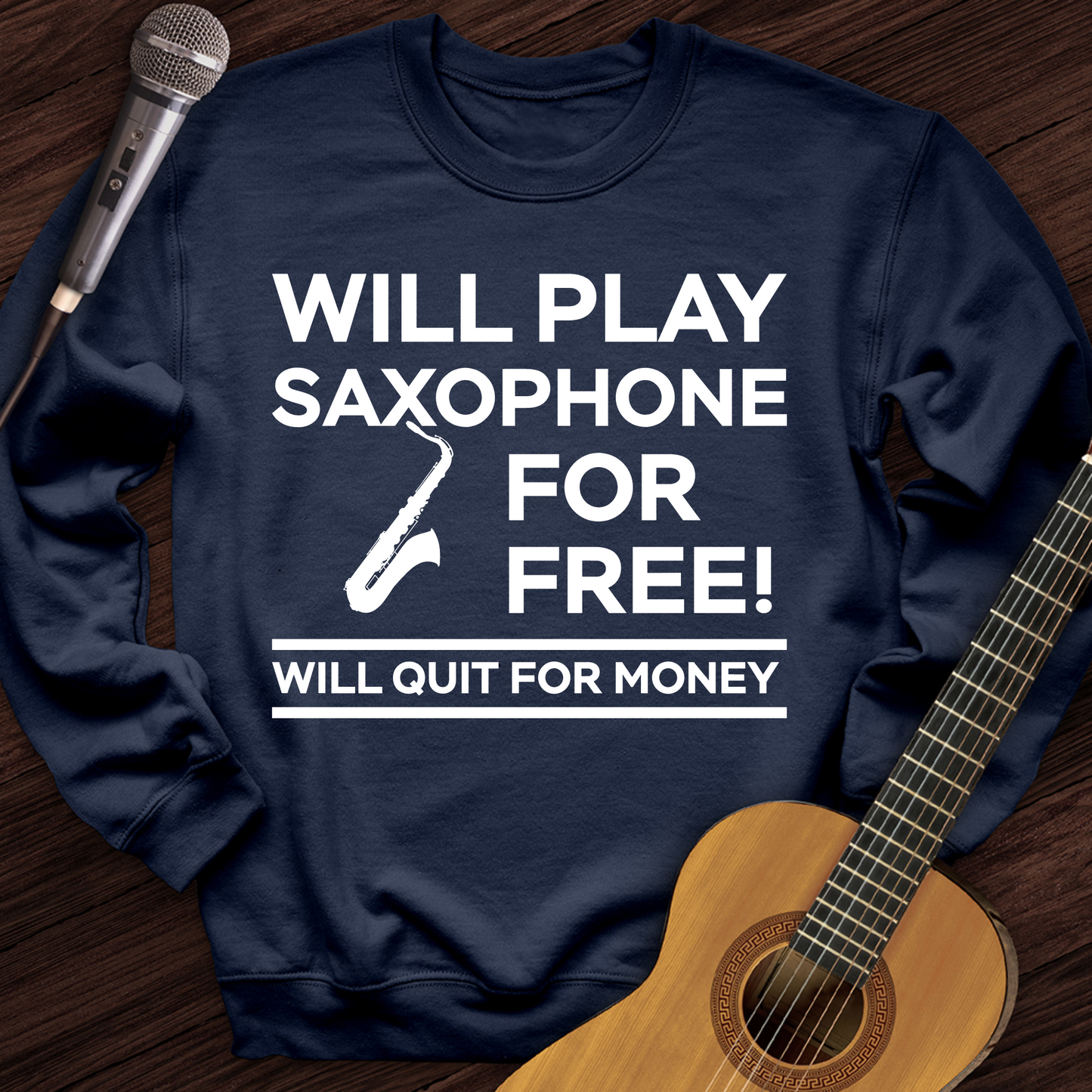 Play Saxophone For Free Crewneck