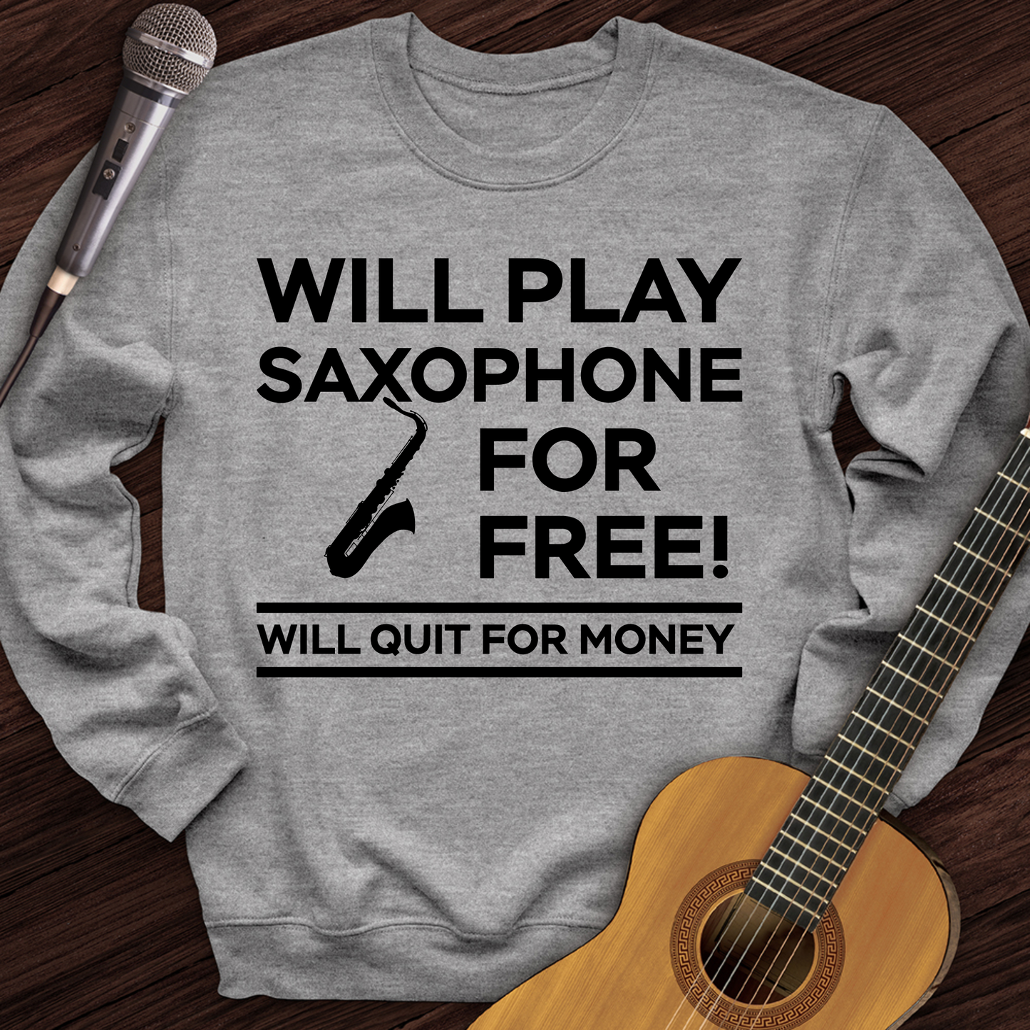 Play Saxophone For Free Crewneck