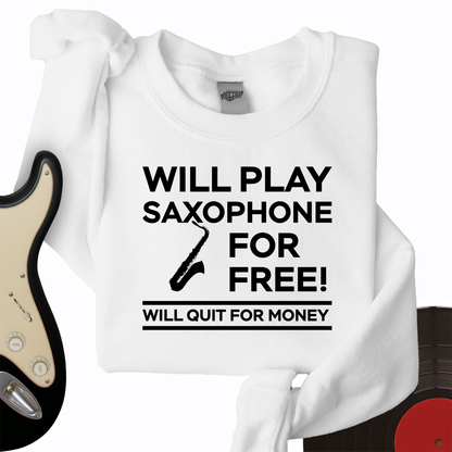 Play Saxophone For Free Crewneck
