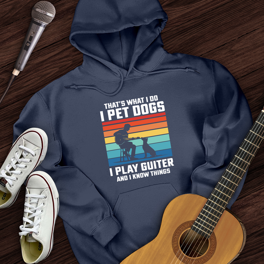 I Pet Dogs With Guitar Hoodie