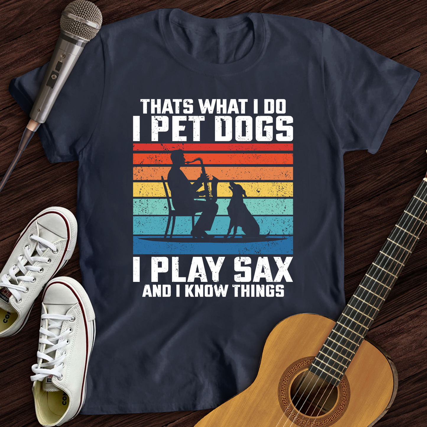 I Pet Dogs With Sax T-Shirt