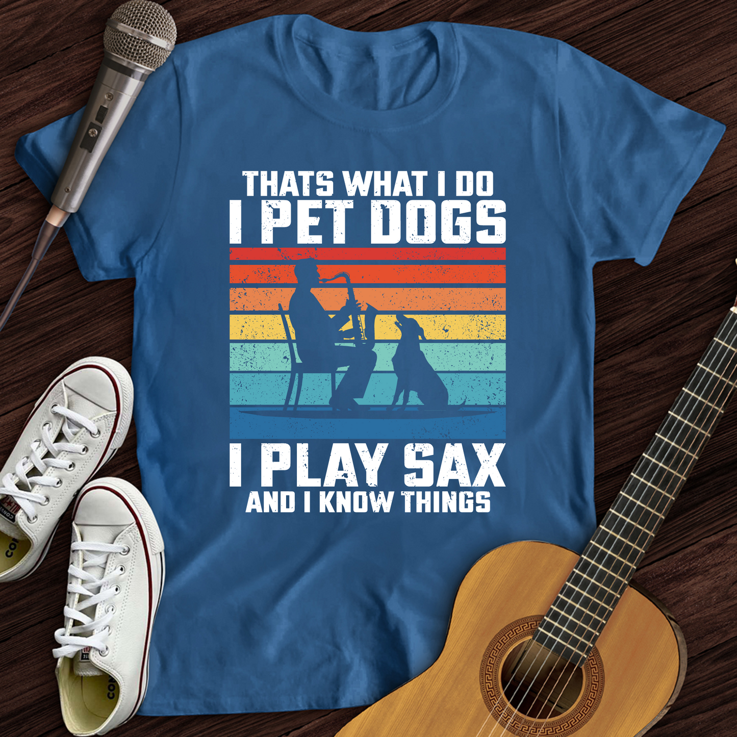 I Pet Dogs With Sax T-Shirt