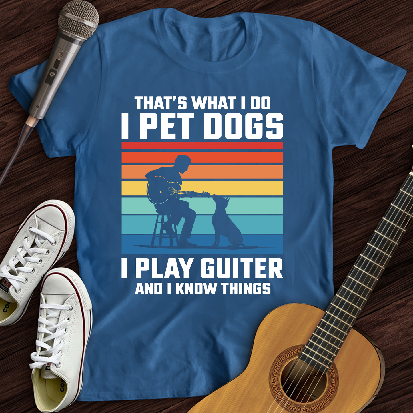 I Pet Dogs With Guitar T-Shirt