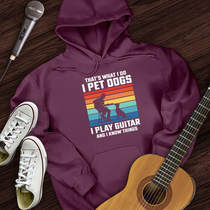 I Pet Dogs With Guitar Hoodie