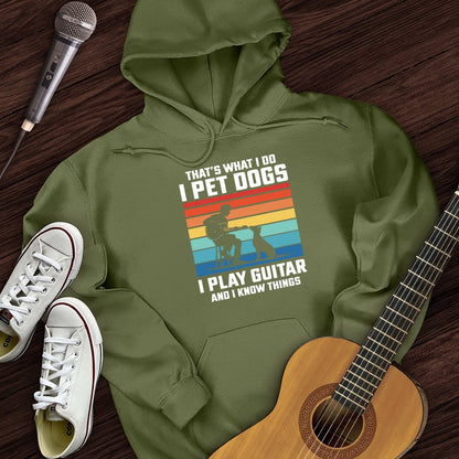 I Pet Dogs With Guitar Hoodie