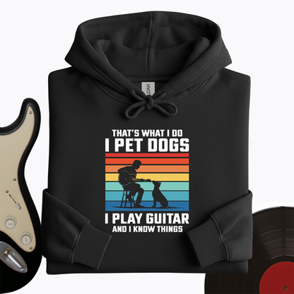 I Pet Dogs With Guitar Hoodie