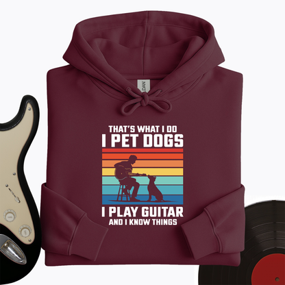 I Pet Dogs With Guitar Hoodie