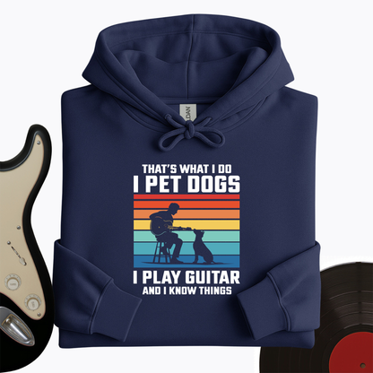 I Pet Dogs With Guitar Hoodie