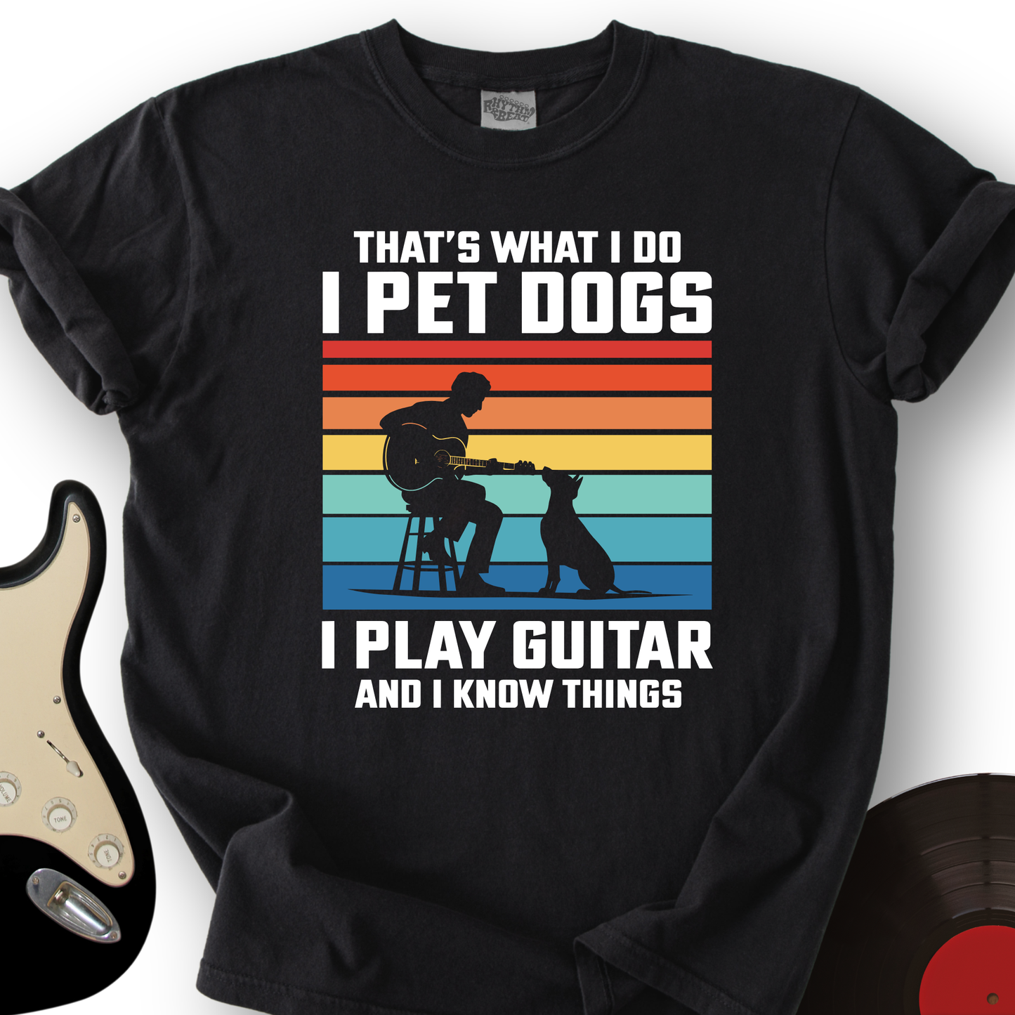 I Pet Dogs With Guitar T-Shirt