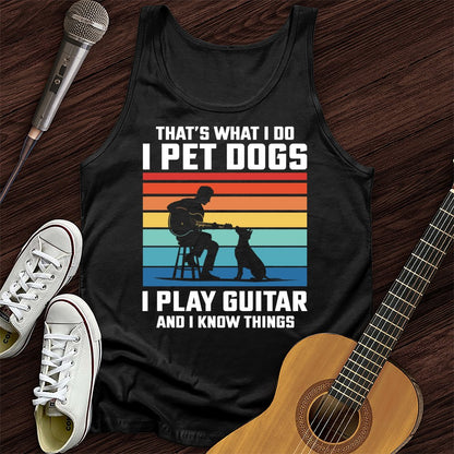 I Pet Dogs With Guitar Unisex Tank Top