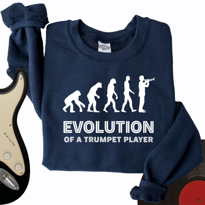 Evolution Of A Trumpet Player Crewneck