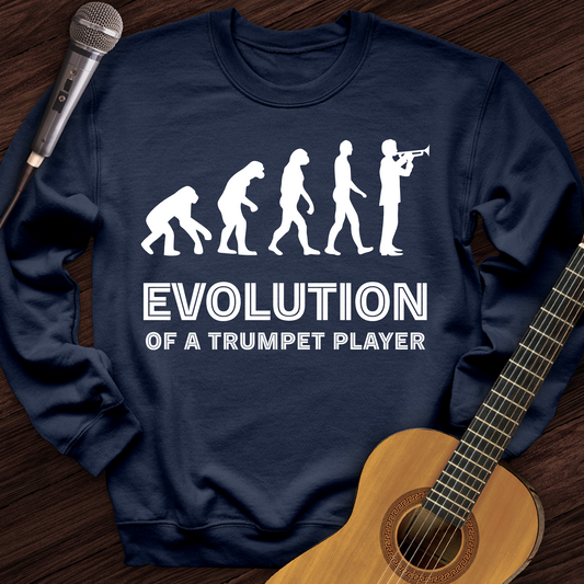 Evolution Of A Trumpet Player Crewneck