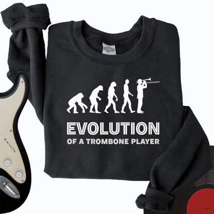 Evolution Of A Trombone Player Crewneck