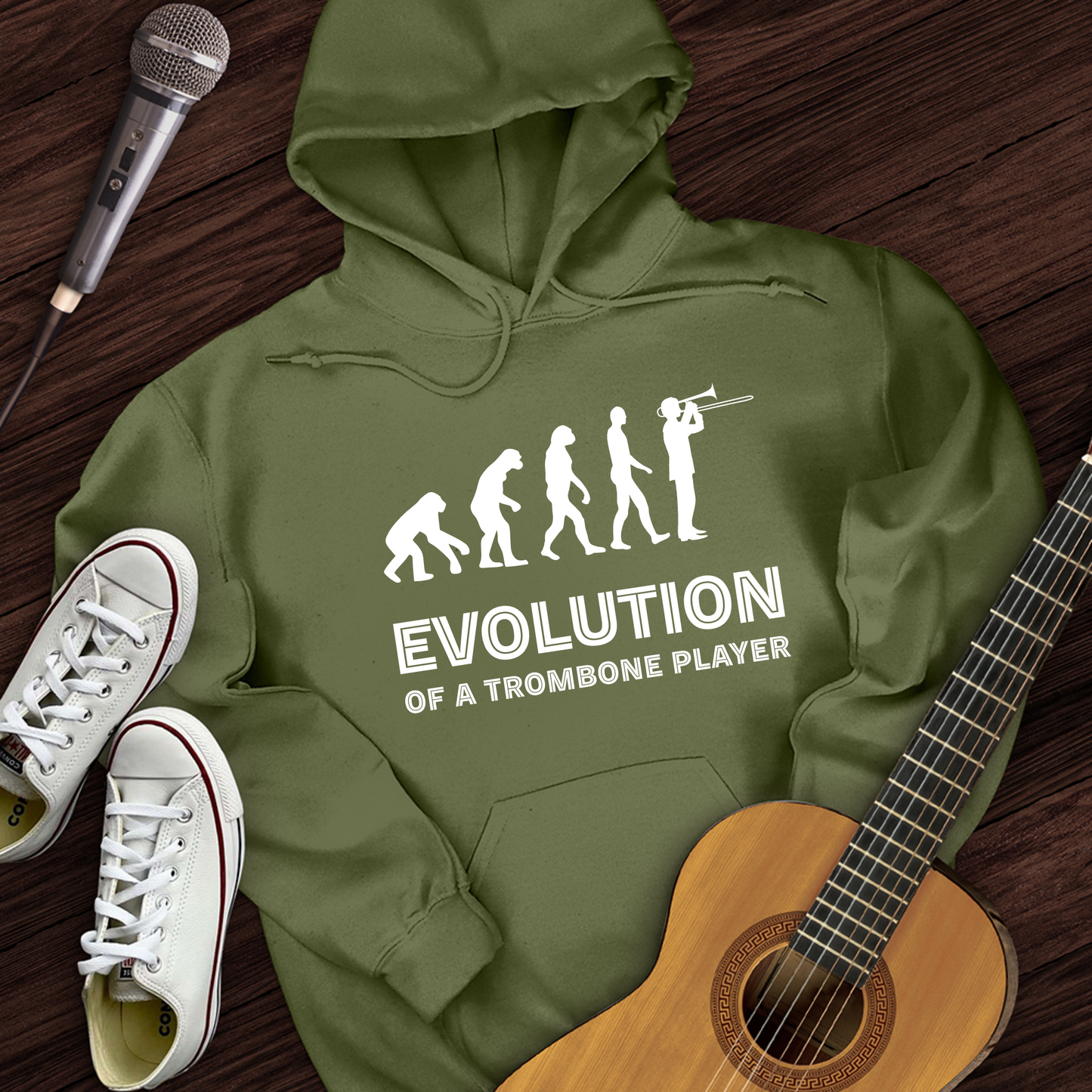 Evolution Of A Trombone Player Hoodie